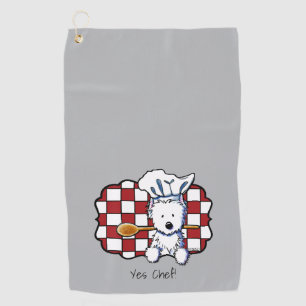 KiniArt Westie Chef Golfhandtuch