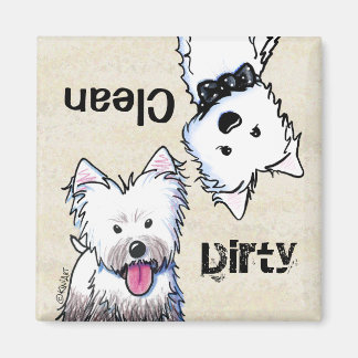 KiniArt Westie Clean Dirty Geschirrspüler Magnet