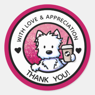 KiniArt Westie Danke Stickers