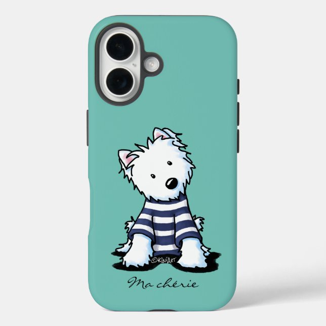 KiniArt Westie Dog iPhone Case (Rückseite)