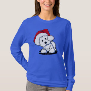 KiniArt Westie Dog SANTA BABY T-Shirt