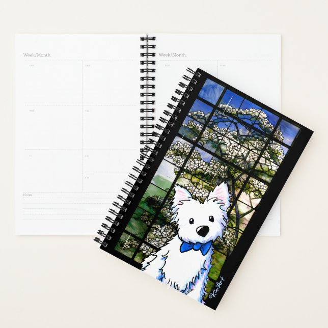 KiniArt Westie Dogwood Tree Planner Planer (Anzeige)