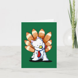 KiniArt Westie Erntedank Card Feiertagskarte