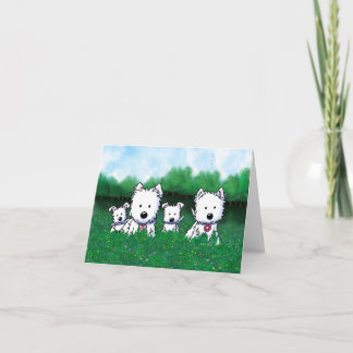 KiniArt Westie Family Note Card Dankeskarte
