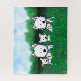 KiniArt Westie Family Note Card Puzzle