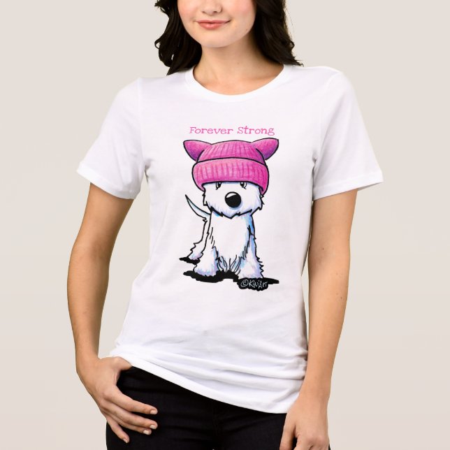 KiniArt Westie Feminist Tri-Blend Shirt (Vorderseite)
