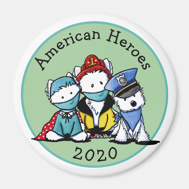 KiniArt Westie First Responder Magnet (Vorne)