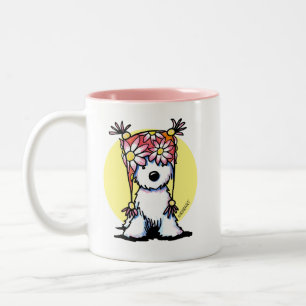 KiniArt Westie Floral Hat Tasse