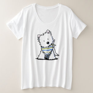 KiniArt Westie Große Größe T-Shirt