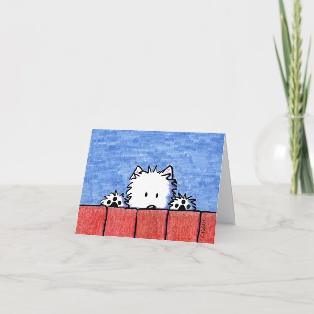KiniArt Westie Gruß Karte (Vorderseite)