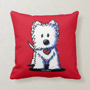 KiniArt Westie Heartbeat Kissen