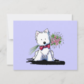 KiniArt Westie Herr Pawfect Flat Einladungen