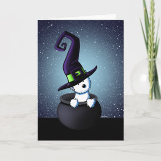 KiniArt Westie Hexe Halloween Karte