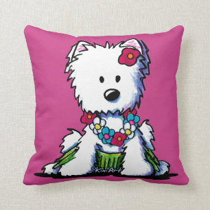 KiniArt Westie Hula Mädchen Kissen