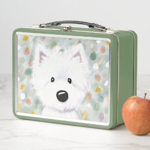KiniArt Westie Impression Metal Lunch Box