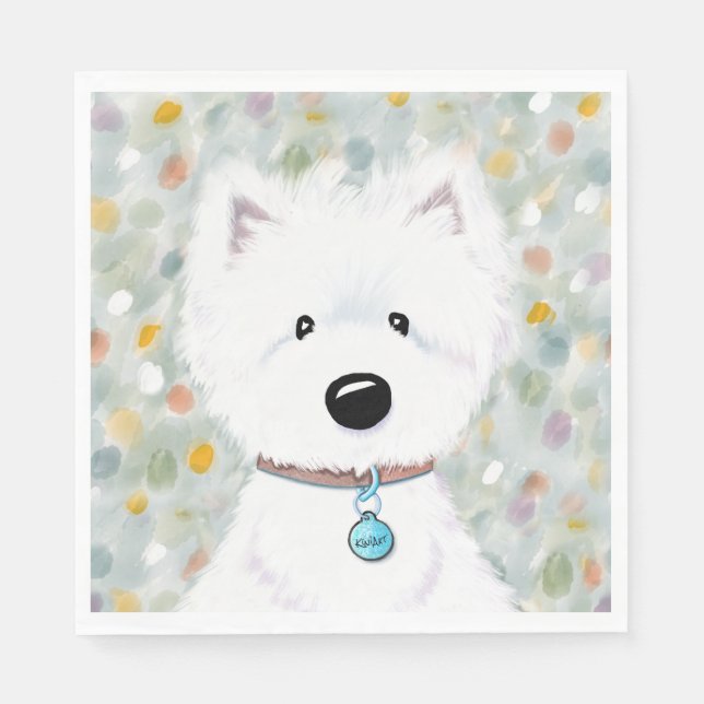 KiniArt Westie Impressionen Serviette (Vorderseite)