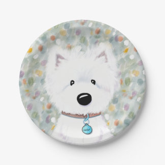 KiniArt Westie Impressions Paper-Teller Pappteller