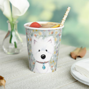 KiniArt Westie Impressions Papiertassen Pappbecher