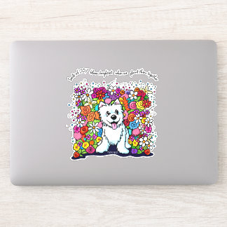KiniArt Westie Joyful Garden Aufkleber