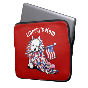 KiniArt Westie Liberty Portrait Laptopschutzhülle