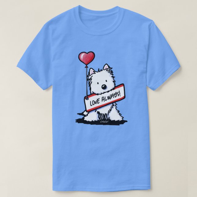KiniArt Westie Liebe T - Shirt (Design vorne)