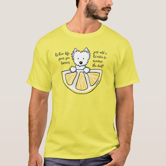 KiniArt Westie Life Lemons T-Shirt (Vorderseite)