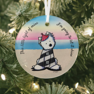 KiniArt Westie Lighthouse Ornament Aus Glas