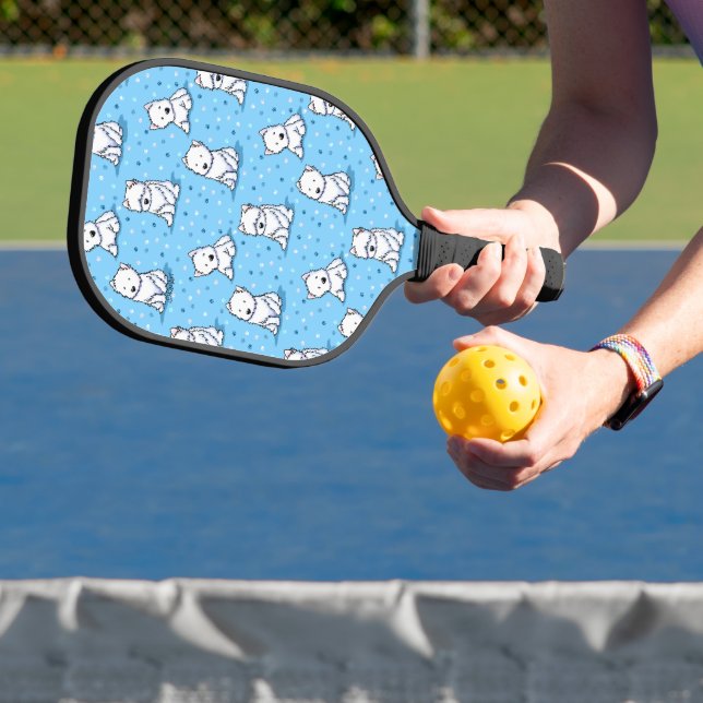 KiniArt Westie Lover Pickleball Schläger (InSitu)