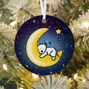 KiniArt Westie Lunar Liebe Ornament Aus Metall