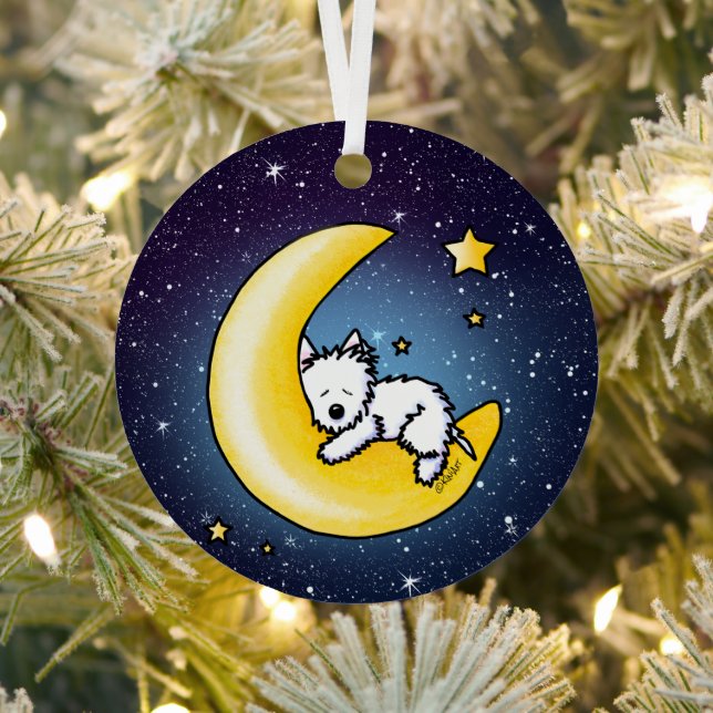 KiniArt Westie Lunar Liebe Ornament Aus Metall (InSitu)