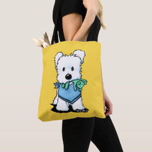 KiniArt Westie mit Teddy-Bären-Tasche