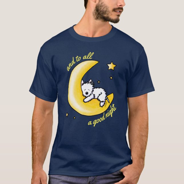 KiniArt Westie Moon Lover T - Shirt (Vorderseite)