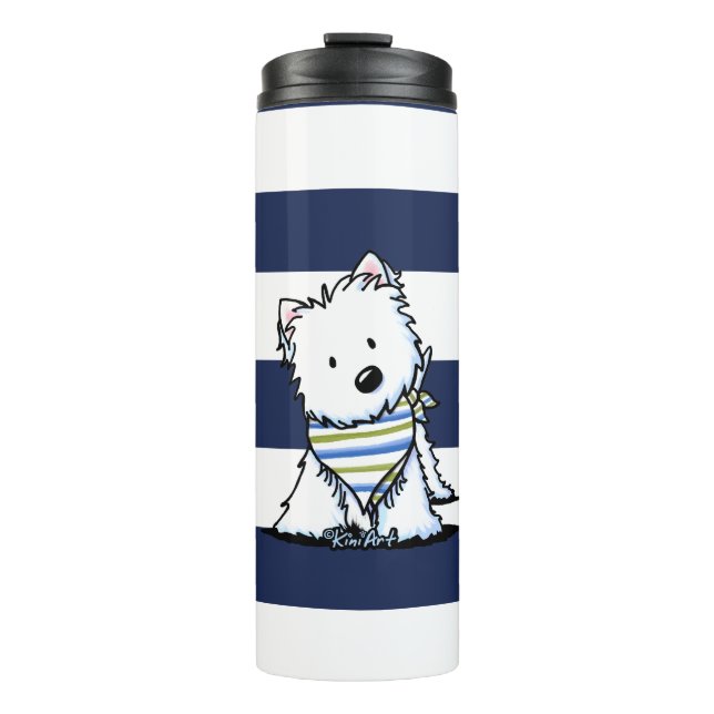 KiniArt Westie Nautical Tasse (Vorderseite)