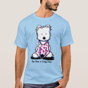 KiniArt Westie PJs Valentins-T-Shirt T-Shirt