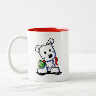 KiniArt Westie Playmate Zweifarbige Tasse