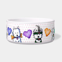 KiniArt Westie Puppy Liebe Pet Bowl