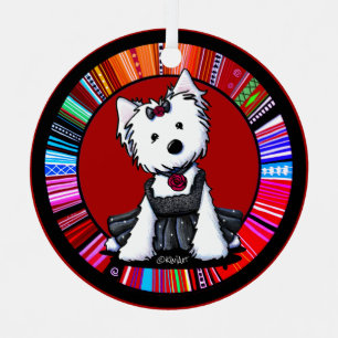 KiniArt Westie Quinceañera  Ornament Aus Metall