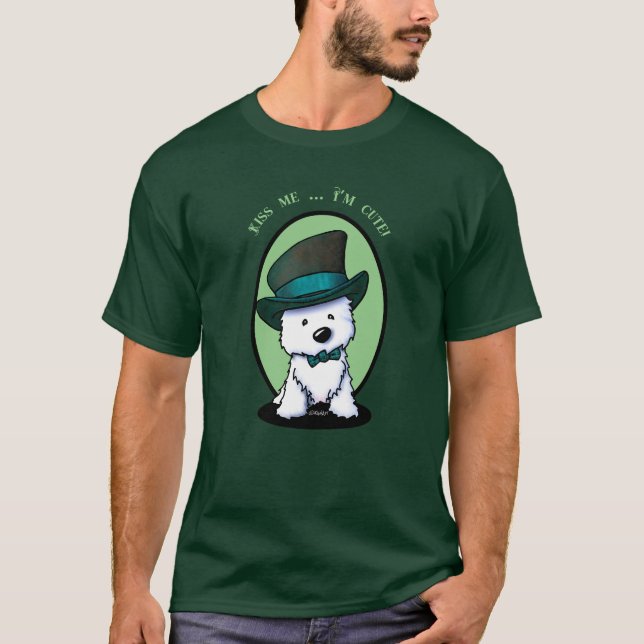 KiniArt Westie Saint Patrick's T-Shirt (Vorderseite)