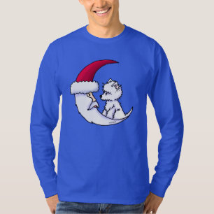 KiniArt Westie Santa Mond T-Shirt