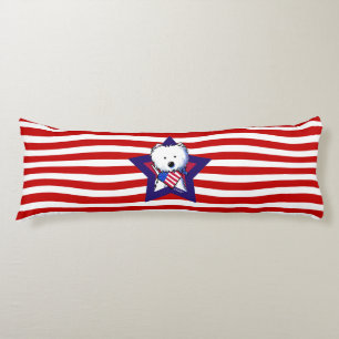 KiniArt Westie Star & Stripes Seitenschläferkissen
