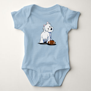 KiniArt Westie Tailgate Baby Bodysuit Strampler