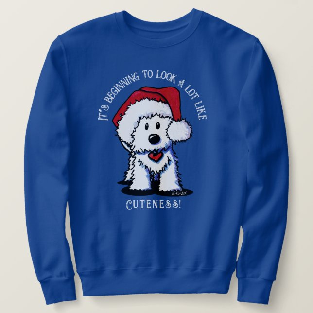 KiniArt Westie Terrier Christmas Sweatshirt (Design vorne)