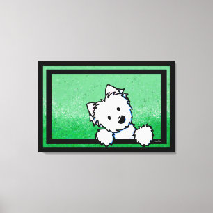 KiniArt Westie Terrier Dog Art Leinwanddruck
