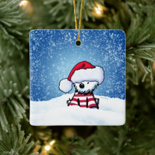 KiniArt™ Westie Terrier Keramik-Ornament Keramikornament