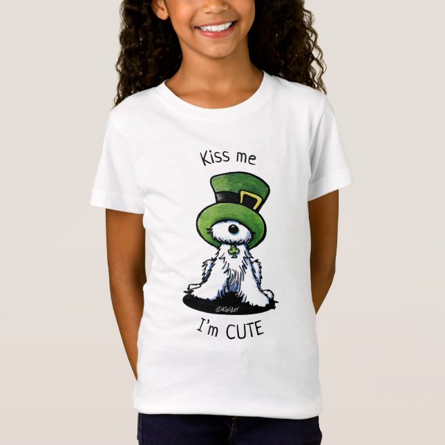 KiniArt Westie Terrier KISS ME Shirt (Vorderseite)