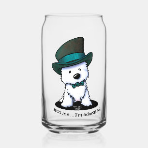 KiniArt Westie Terrier St. Paddy's Dosenglas