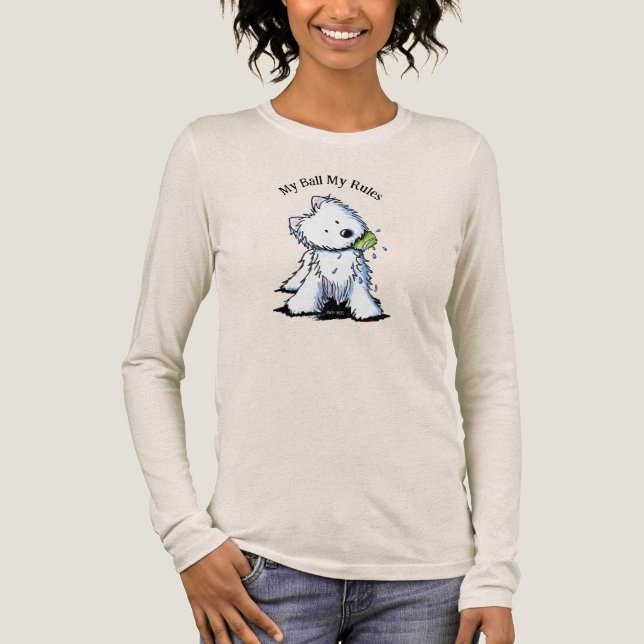 KiniArt Westie Terrier Tri-Blend Shirt (Vorderseite)