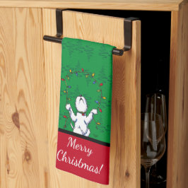 KiniArt Westie Terrier Weihnachten Geschirrtuch
