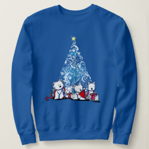 KiniArt Westie Terrier Weihnachten Sweatshirt