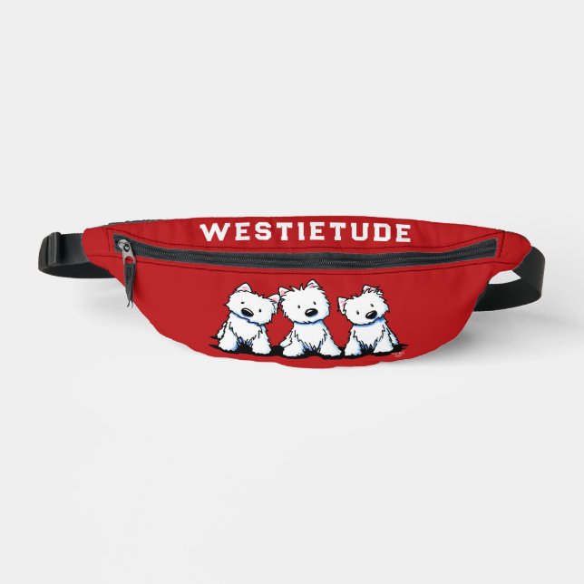 KiniArt Westie Trio Bauchtasche (Vorderseite)